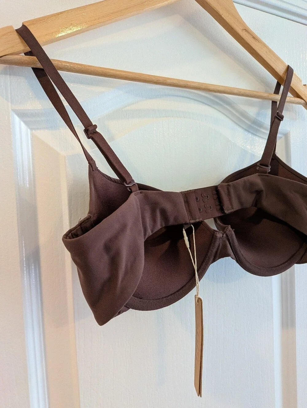 Skims Fits Everybody Push-Up Demi Bra in Cocoa Chocolate Brown Size 36B NWT - Picture 8 of 13